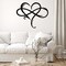 Infinity Heart Wall Decor, Unique Infinity Heart Metal Art Wall Decor Love Sign Steel Wall Plaques Bedroom Ornaments for Home Wedding Decor, Room Living Room Decoration (Black, 15.7x14inch)